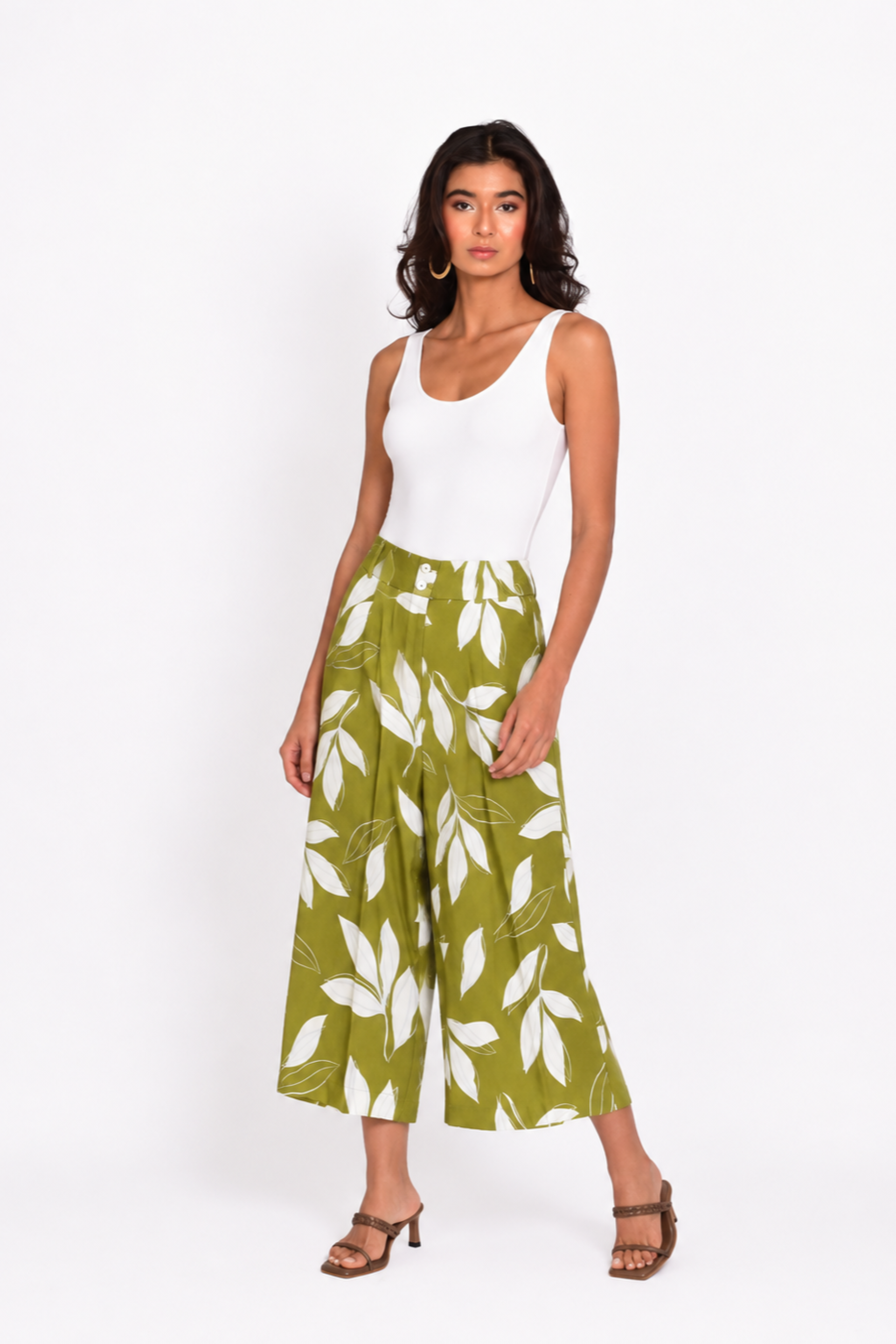 Pantalón Capri Manuela - Verde Robbie